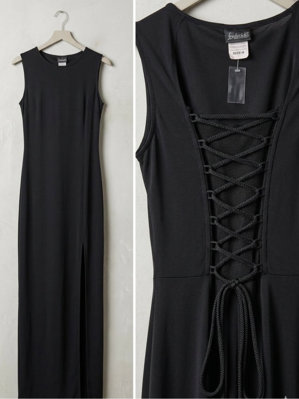 ✨ Vintage Y2K Frederick’s of Hollywood Black Maxi Dress ✨ - Picture 8 of 8